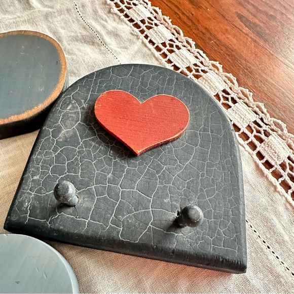 Heart-Shaped Wall Hooks lot of 3 - Picture 4 of 8